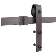 Load image into Gallery viewer, 96 in. Classic Bent Strap Barn Style Sliding Door Track and Hardware Set
