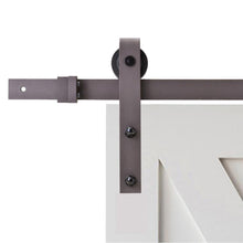 Load image into Gallery viewer, 96 in. Classic Bent Strap Barn Style Sliding Door Track and Hardware Set