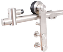 Load image into Gallery viewer, 79 in. TY98S12 Wooden Satin Stainless Steel Sliding Door Hardware