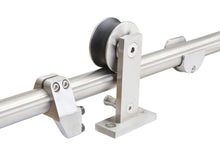 Load image into Gallery viewer, 96 in. Stainless Steel Sliding Door Track and Hardware Set