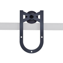 Load image into Gallery viewer, 72 in. Classic Bent Strap Barn Style Sliding Door Track and Hardware Set