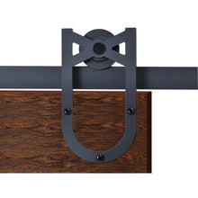 Load image into Gallery viewer, 72 in. Classic Bent Strap Barn Style Sliding Door Track and Hardware Set