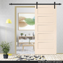 Load image into Gallery viewer, Composite MDF 5 Panel Interior Barn Door Slab
