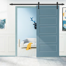Load image into Gallery viewer, Composite MDF 5 Panel Interior Sliding Barn Door with Hardware Kit