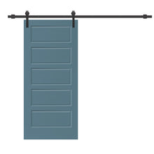 Load image into Gallery viewer, Composite MDF 5 Panel Interior Sliding Barn Door with Hardware Kit