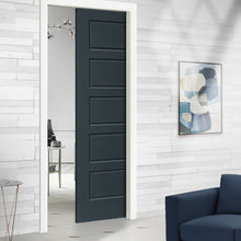 Load image into Gallery viewer, Stained Composite MDF 5 Panel Interior Door Slab For Pocket Door