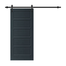 Load image into Gallery viewer, Composite MDF 5 Panel Interior Sliding Barn Door with Hardware Kit