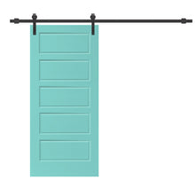 Load image into Gallery viewer, Composite MDF 5 Panel Interior Sliding Barn Door with Hardware Kit