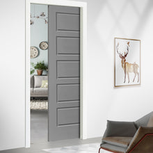 Load image into Gallery viewer, Stained Composite MDF 5 Panel Interior Door Slab For Pocket Door