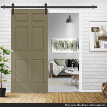 Load image into Gallery viewer, Stained Composite MDF 6 Panel Interior Barn Door Slab