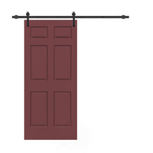 Load image into Gallery viewer, Painted Composite MDF 6 Panel Interior Sliding Barn Door with Hardware Kit