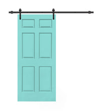 Load image into Gallery viewer, Painted Composite MDF 6 Panel Interior Sliding Barn Door with Hardware Kit