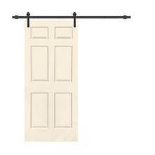 Load image into Gallery viewer, Painted Composite MDF 6 Panel Interior Sliding Barn Door with Hardware Kit