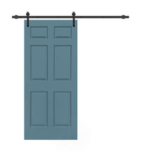 Load image into Gallery viewer, Painted Composite MDF 6 Panel Interior Sliding Barn Door with Hardware Kit