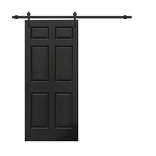 Load image into Gallery viewer, Painted Composite MDF 6 Panel Interior Sliding Barn Door with Hardware Kit