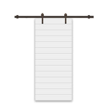 Load image into Gallery viewer, Paneled Solid Pine Wood Interior Sliding Barn Door with Hardware Kit