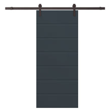 Load image into Gallery viewer, Painted Composite MDF Paneled Interior Sliding Barn Door with Hardware Kit