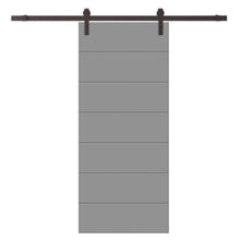 Load image into Gallery viewer, Painted Composite MDF Paneled Interior Sliding Barn Door with Hardware Kit