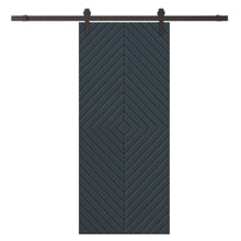 Load image into Gallery viewer, Diamond Pattern Composite MDF Sliding Barn Door with Hardware Kit