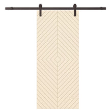 Load image into Gallery viewer, Diamond Pattern Composite MDF Sliding Barn Door with Hardware Kit