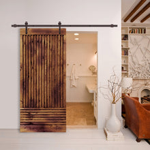 Load image into Gallery viewer, Japanese Series Pre Assemble Stained Wood Interior Sliding Barn Door with Hardware Kit