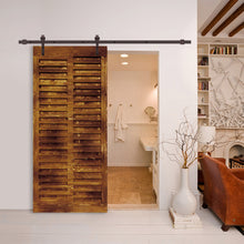Load image into Gallery viewer, Japanese Series Pre Assemble Stained Wood Interior Sliding Barn Door with Hardware Kit
