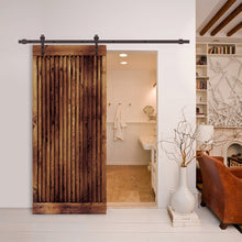Load image into Gallery viewer, Japanese Series Pre Assemble Stained Wood Interior Sliding Barn Door with Hardware Kit