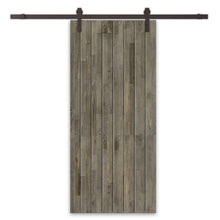 Load image into Gallery viewer, Paneled Hollow Core Solid Pine Wood Interior Sliding Barn Door with Hardware Kit