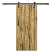 Load image into Gallery viewer, Paneled Hollow Core Solid Pine Wood Interior Sliding Barn Door with Hardware Kit