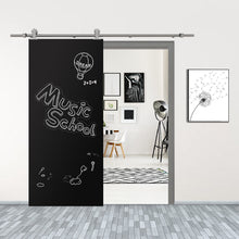 Load image into Gallery viewer, Chalkboard Series Black Stained Composite MDF Flush Panel Interior Sliding Barn Door Slab