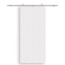 Load image into Gallery viewer, Diamond Fully Assembled Stained MDF Modern Sliding Barn Door with Hardware Kit