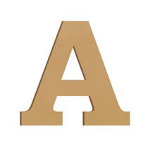 Load image into Gallery viewer, Wood Block Letter Unfinished MDF Monogram Initial Alphabet Large Wall English Letters for Home Bedroom Office Wedding Party DIY Decor Ready to Paint or Stain