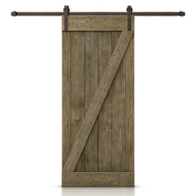 Load image into Gallery viewer, Z Bar Stained Knotty Pine Wood Sliding DIY Barn Door with Hardware Kit
