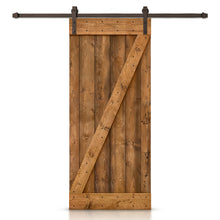 Load image into Gallery viewer, Z Bar Stained Knotty Pine Wood Sliding DIY Barn Door with Hardware Kit