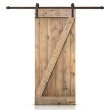 Load image into Gallery viewer, Z Bar Stained Knotty Pine Wood Sliding DIY Barn Door with Hardware Kit