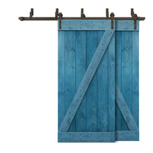 Load image into Gallery viewer, Z Bar Bypass Stained Interior Double Sliding Barn Door With Hardware Kit