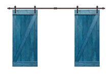Load image into Gallery viewer, Z Bar Series Solid Pine Wood Interior Double Sliding Barn Door With Hardware Kit