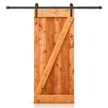 Load image into Gallery viewer, Z Bar Stained Knotty Pine Wood Sliding DIY Barn Door with Hardware Kit