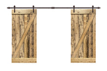 Load image into Gallery viewer, Z Bar Series Solid Pine Wood Interior Double Sliding Barn Door With Hardware Kit