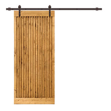 Load image into Gallery viewer, Japanese Series Pre Assemble Stained Wood Interior Sliding Barn Door with Hardware Kit