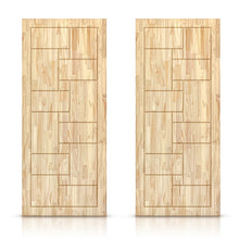 Load image into Gallery viewer, Paneled Hollow Core Solid Wood Double Closet Sliding Door Slabs