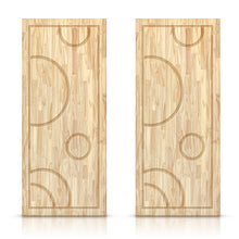 Load image into Gallery viewer, Bubble Pattern Hollow Core Solid Wood Double Closet Sliding Door Slabs