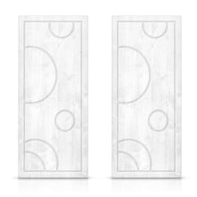 Load image into Gallery viewer, Bubble Pattern Hollow Core Solid Wood Double Closet Sliding Door Slabs