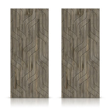 Load image into Gallery viewer, Paneled Hollow Core Solid Wood Double Closet Sliding Door Slabs