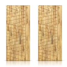 Load image into Gallery viewer, Paneled Hollow Core Solid Wood Double Closet Sliding Door Slabs