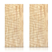 Load image into Gallery viewer, Paneled Hollow Core Solid Wood Double Closet Sliding Door Slabs