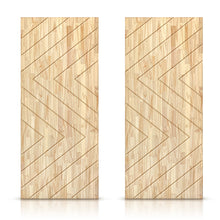 Load image into Gallery viewer, Paneled Hollow Core Solid Wood Double Closet Sliding Door Slabs