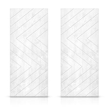 Load image into Gallery viewer, Paneled Hollow Core Solid Wood Double Closet Sliding Door Slabs