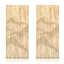 Load image into Gallery viewer, Paneled Hollow Core Solid Wood Double Closet Sliding Door Slabs