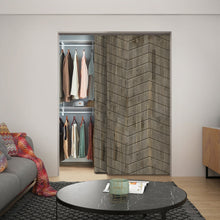 Load image into Gallery viewer, Paneled Hollow Core Solid Wood Double Closet Sliding Door Slabs